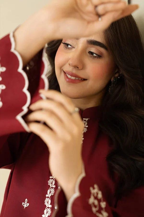 Claret Farshi Shalwar